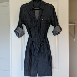 Express Denim Shirt Dress - 12